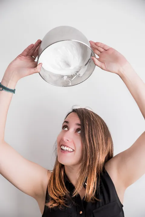 Laura working on an Australian Pavlova.